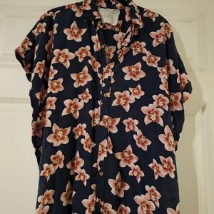Acacia MOMBASA Swimwear Navy Floral Women's Shirt
